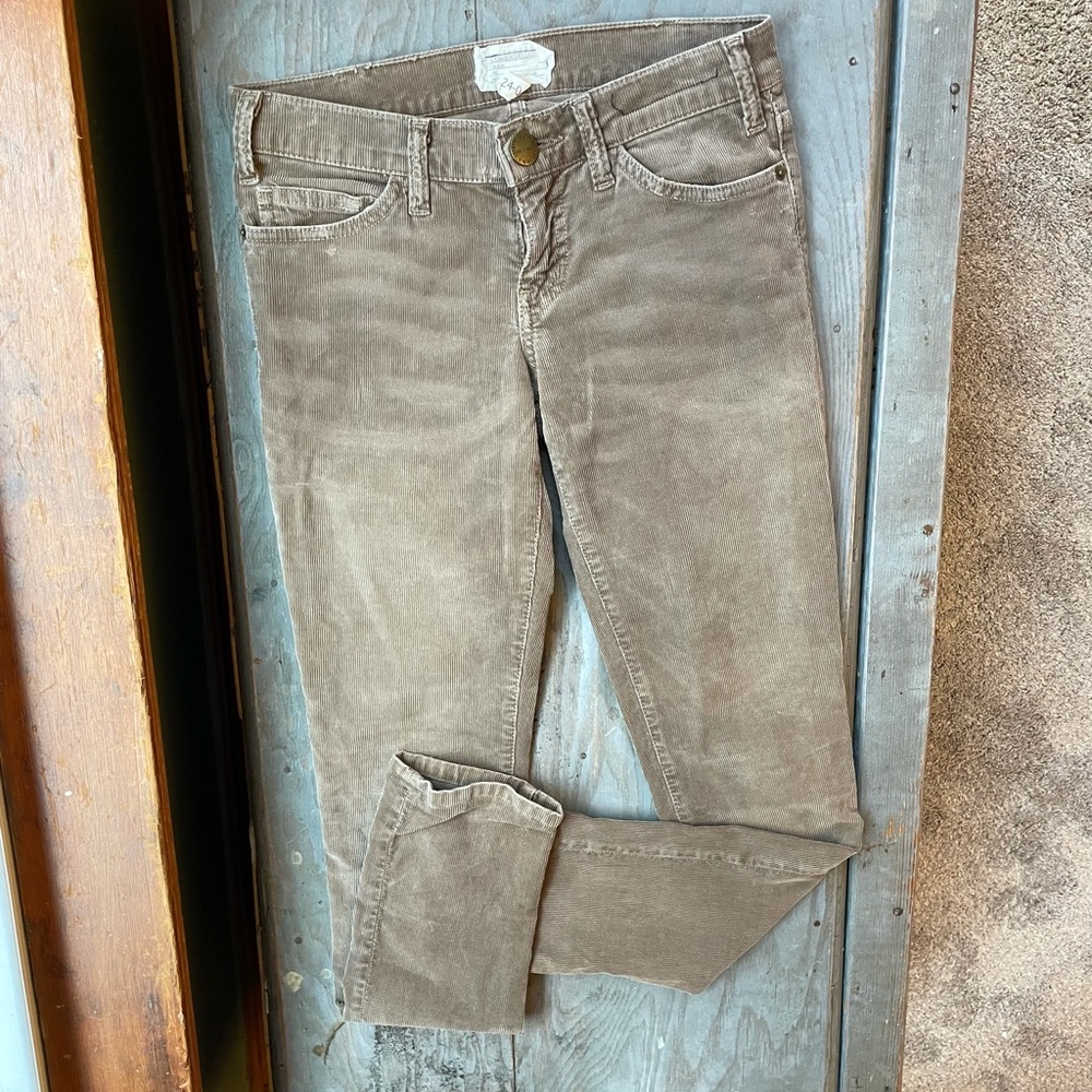 Current/Elliott The Skinny brown corduroy pants | size 24